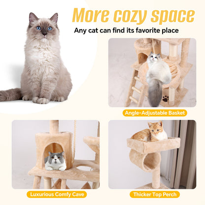 Cream Cat Climbing Tree - - cat tree