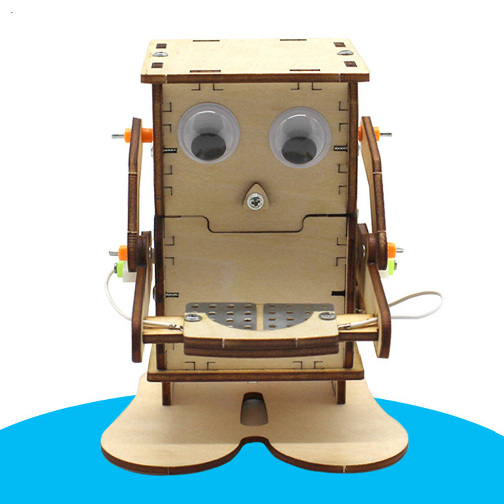 Robot Coin-Eating Wooden DIY Model for STEM Education - - STEM Toy