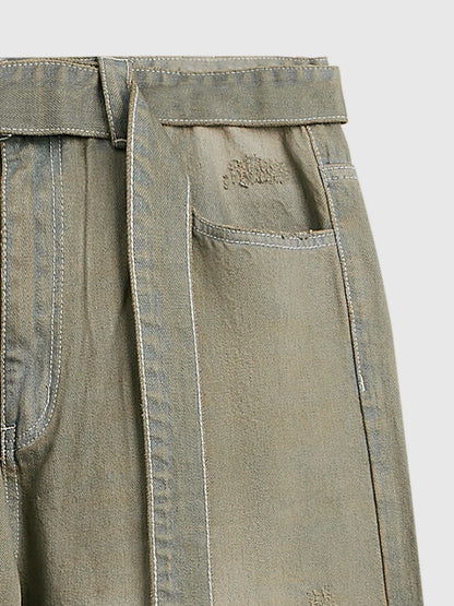 Men's Wide Leg Jeans - -