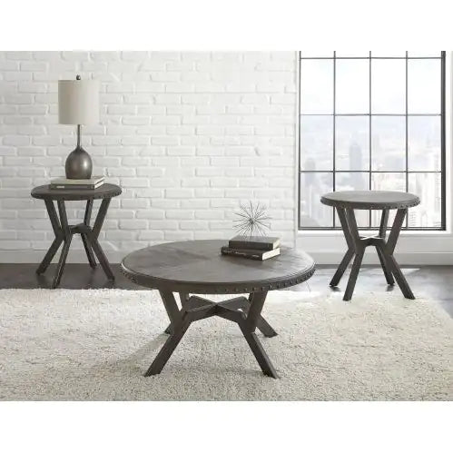 Alamo - 3 Piece Table Set - Gray - Gray - table set