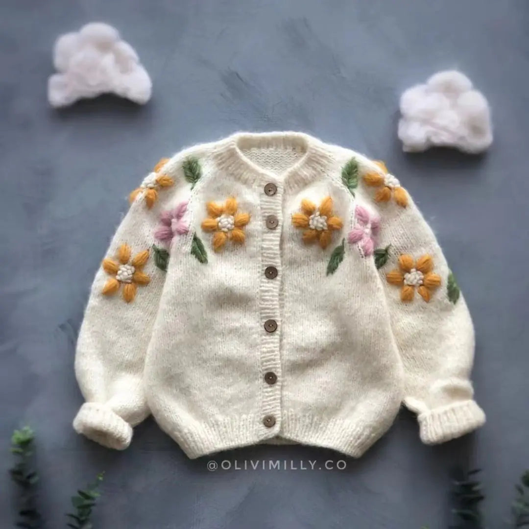 Knitted Thin Sweater Cardigan for Girls