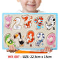Baby Montessori Wooden Puzzle Board - Kia Day Design