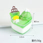 Miniature Faux Cupcake and Dessert Fridge Magnets - (Heart-shaped plastic box) apple green-single without packaging - magnets