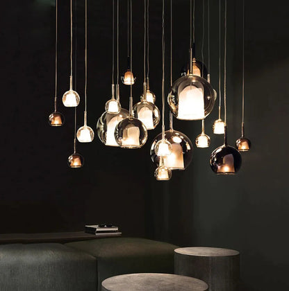 Glass Lampshade Style Pendant Lights - Kia Day Design
