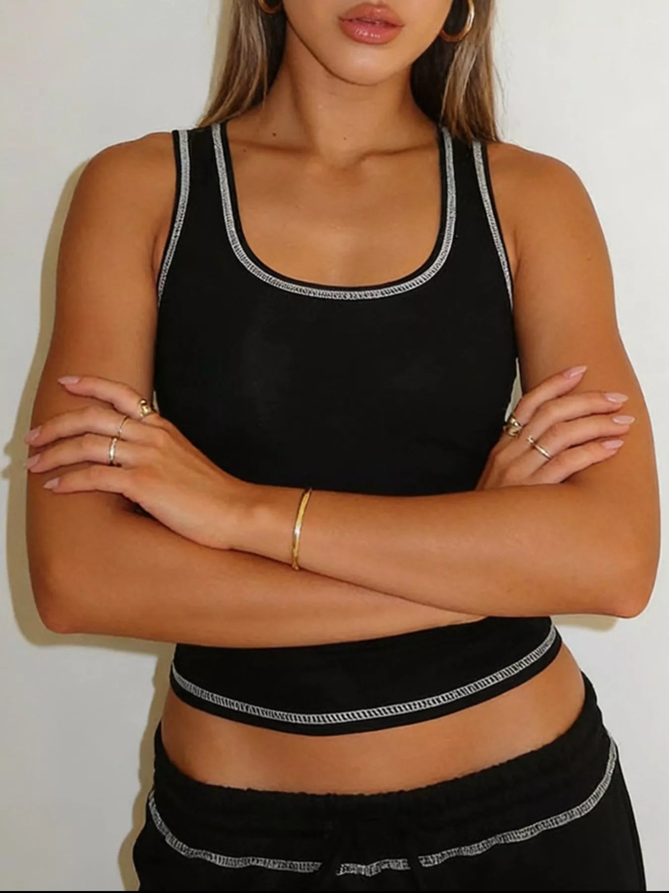 Scoop Neck Tank Top and Drawstring Pants Set- Shopimist- {{Product type}}