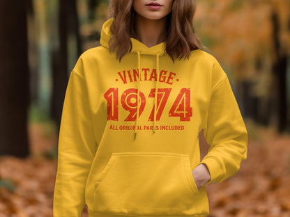 Vintage 1974 All Original Parts Included Design Hoodie- Cloud 16 Clothing Co.- {{Product type}}