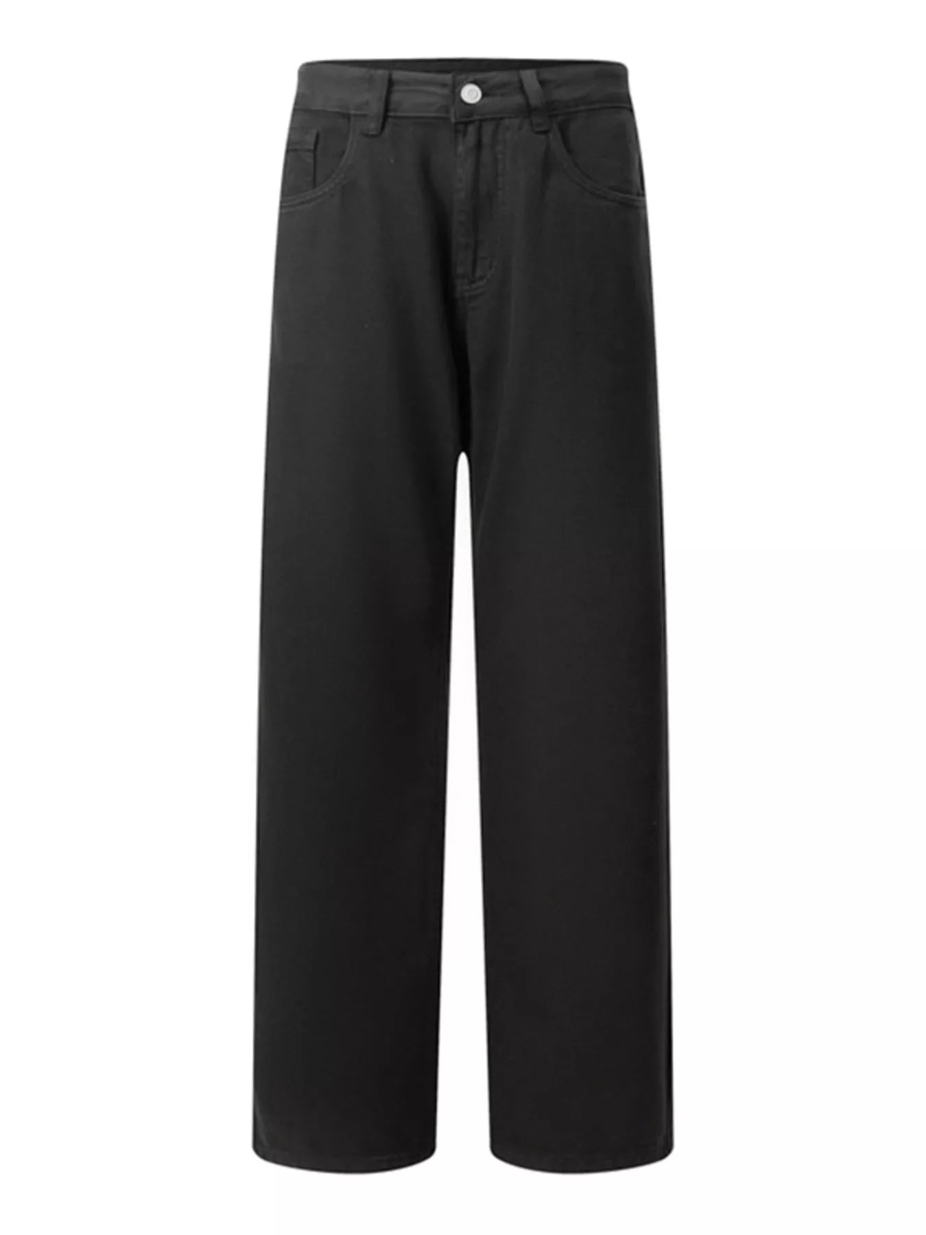 Men's Vintage Wash Wide Leg Jeans - -