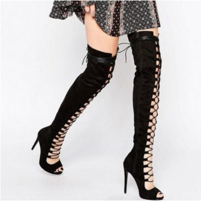 High Boots Winter Shoes - Black Style 3 38 - heeled boots