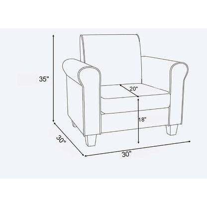 Black Accent Chair Modern Design For Living Room Furniture- ShipItFurniture- {{Product type}}