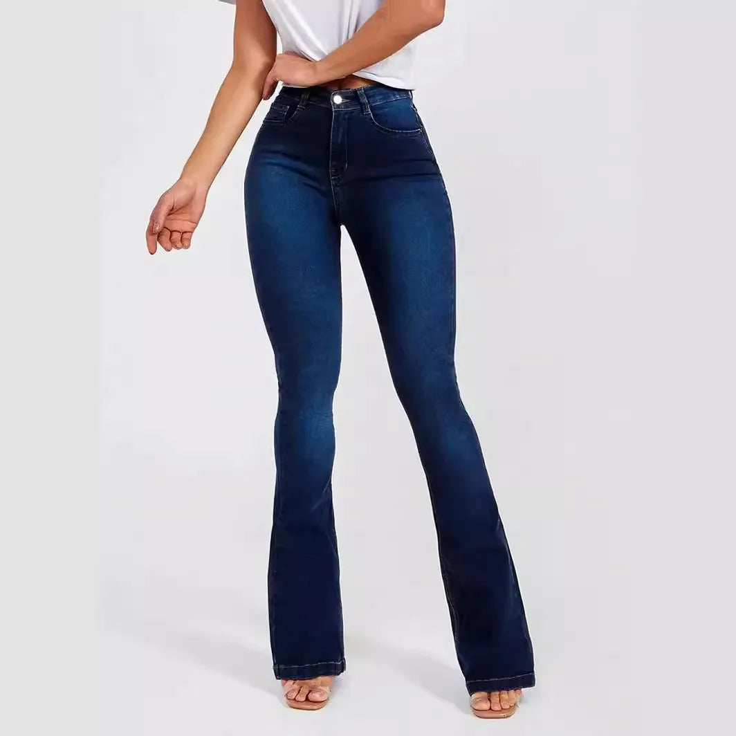 Women's Jeans High Waisted Flared Jeans Women Pants Ladies Denim