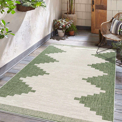 Djugun Green Indoor & Outdoor Rug - - Rugs