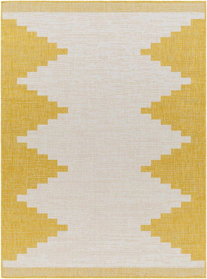 Djugun Metallic-Gold Indoor & Outdoor Rug - - Rugs
