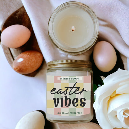 Jasmine Bloom Easter Floral Scented Candle - - Diffusers, Oils & Candles