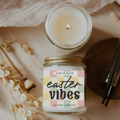 Jasmine Bloom Easter Floral Scented Candle - - Diffusers, Oils & Candles