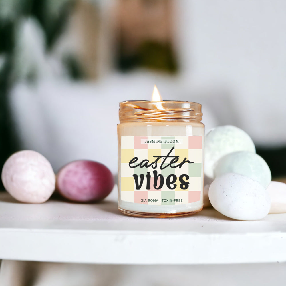 Jasmine Bloom Easter Floral Scented Candle - - Diffusers, Oils & Candles