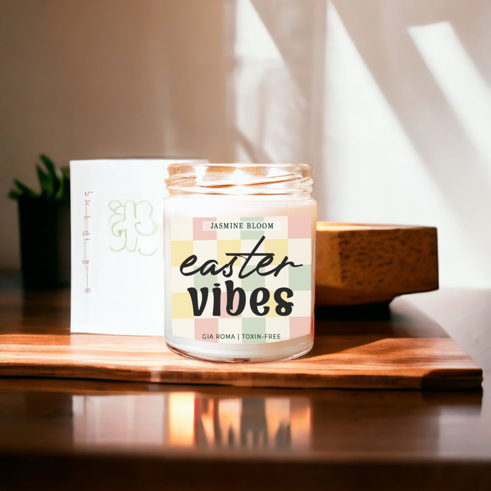 Jasmine Bloom Easter Floral Scented Candle - - Diffusers, Oils & Candles