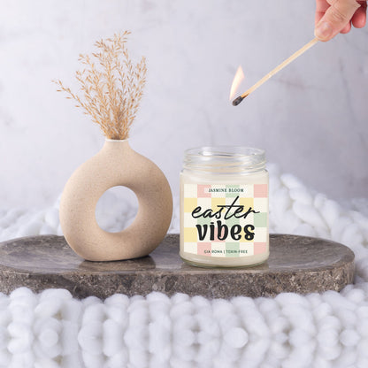 Jasmine Bloom Easter Floral Scented Candle - - Diffusers, Oils & Candles