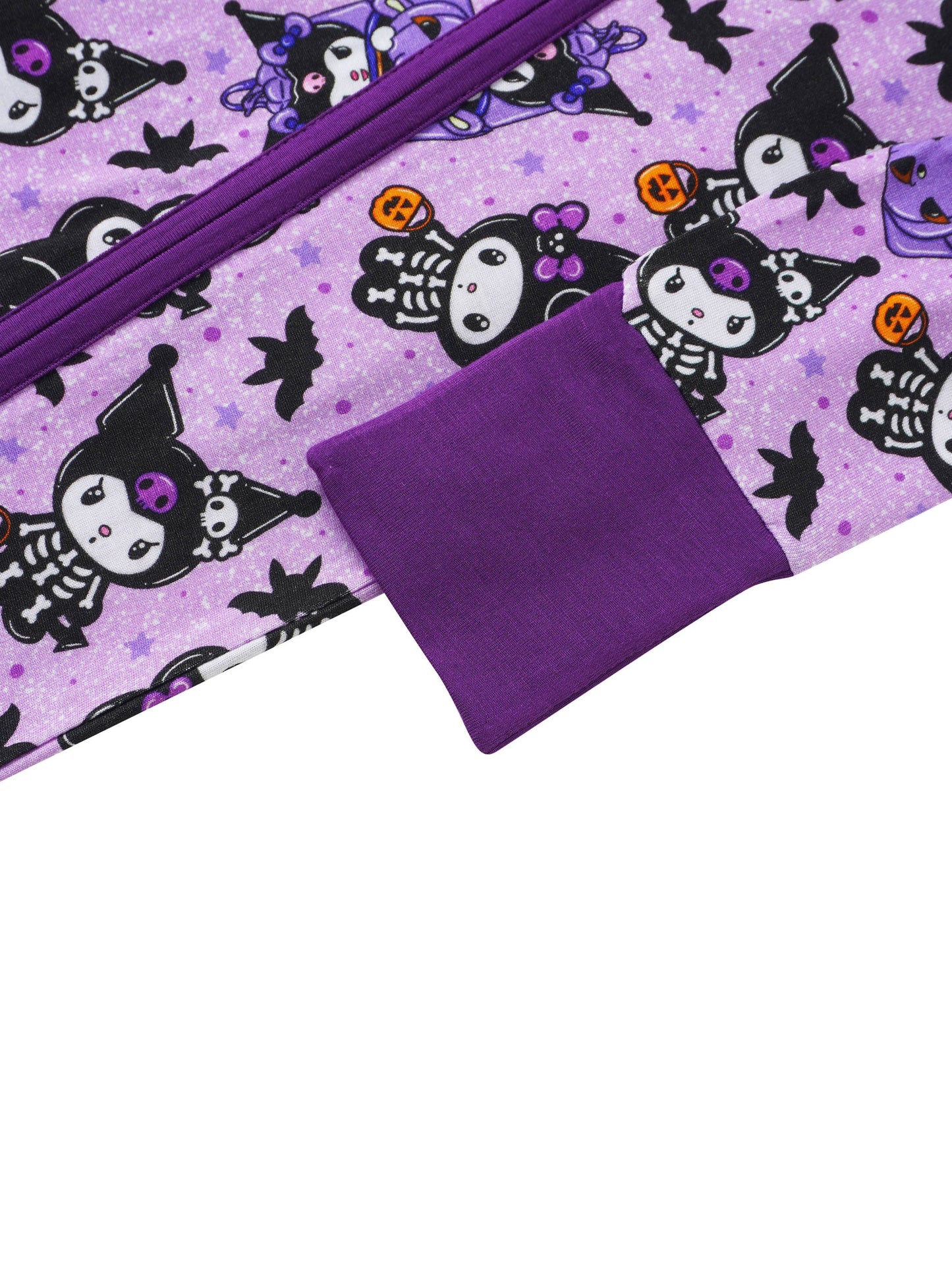 PoshTOT Sanrio Kuromi Purple Bamboo Baby Convertible Zippy Romper - - Zippy Romper