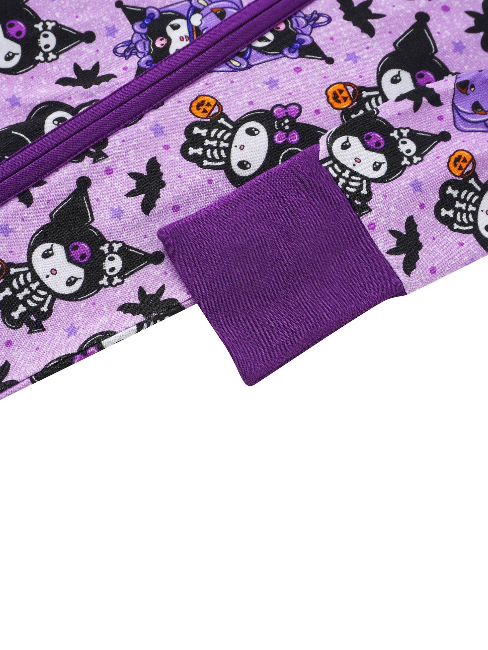 PoshTOT Sanrio Kuromi Purple Bamboo Baby Convertible Zippy Romper - - Zippy Romper