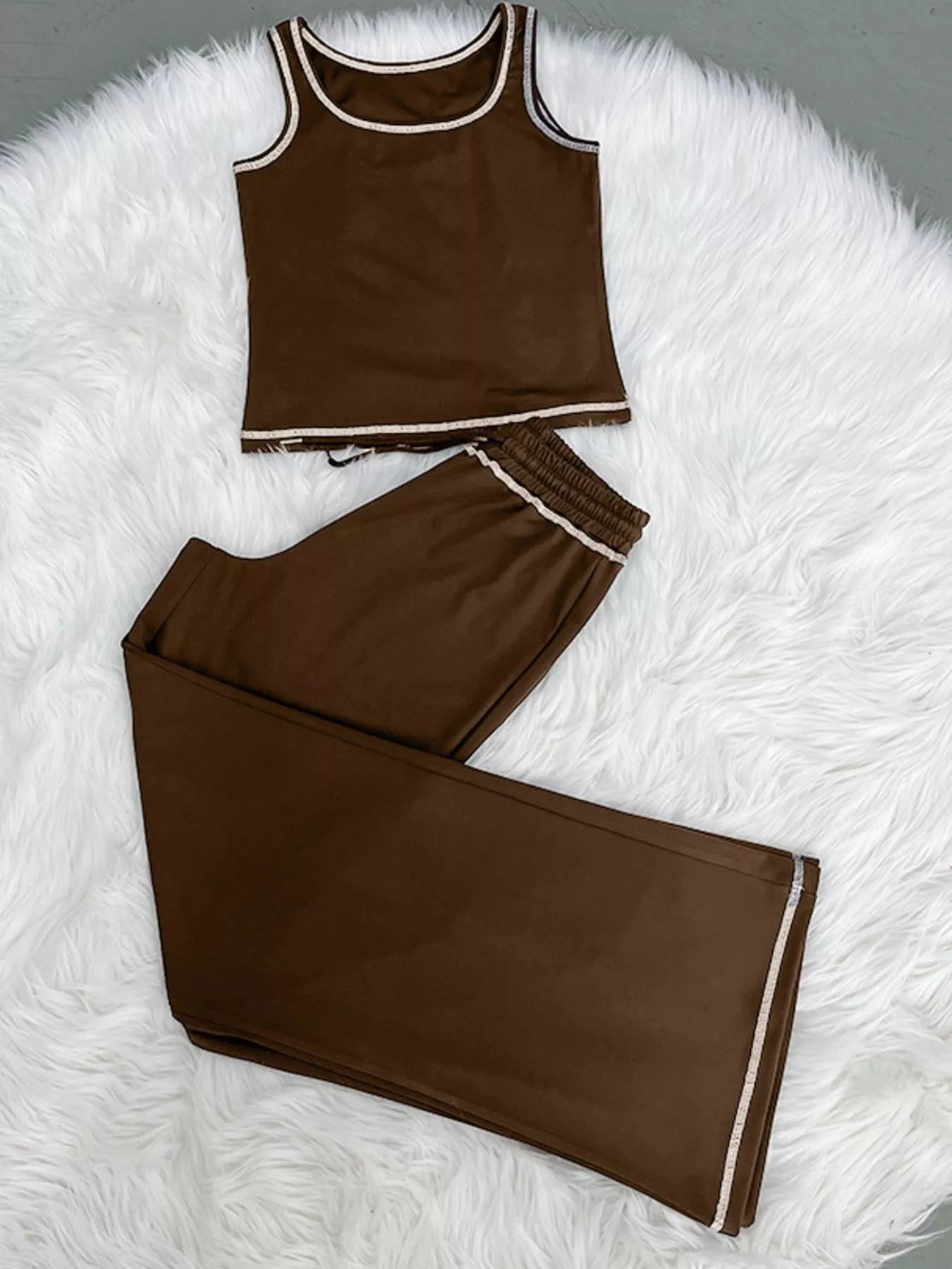 Scoop Neck Tank Top and Drawstring Pants Set- Shopimist- {{Product type}}