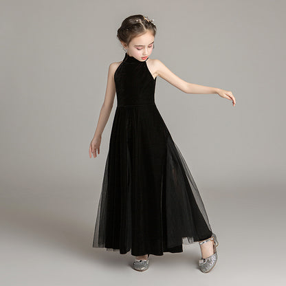 Kids Elite Black Evening Dress - - dress