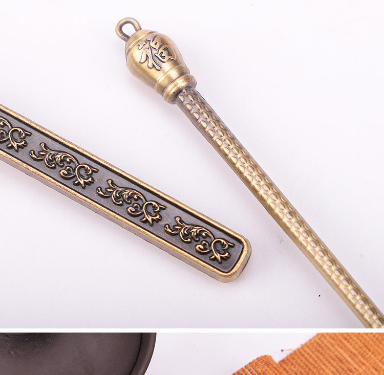 Carved Fu Character Auspicious Clouds Pattern Tea Shovels - - Tea Accessories