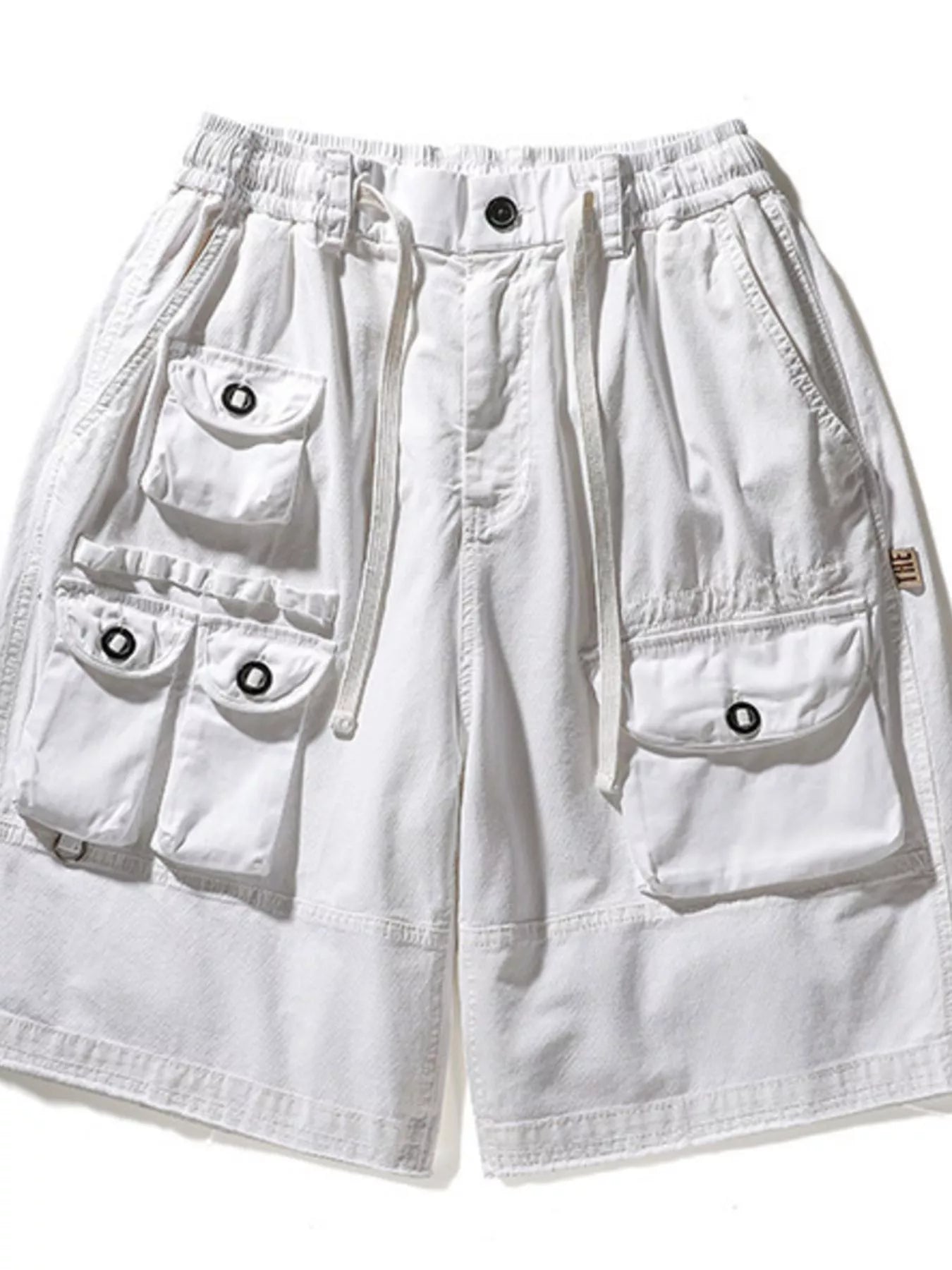 Men's Multi Pockets Shorts - White -