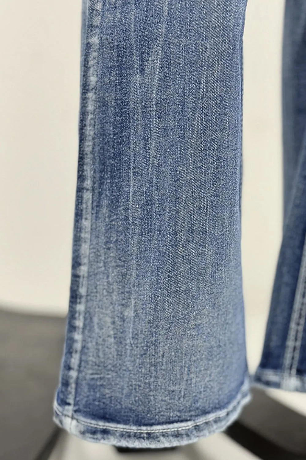Star Embroidered Bootcut Jeans - -