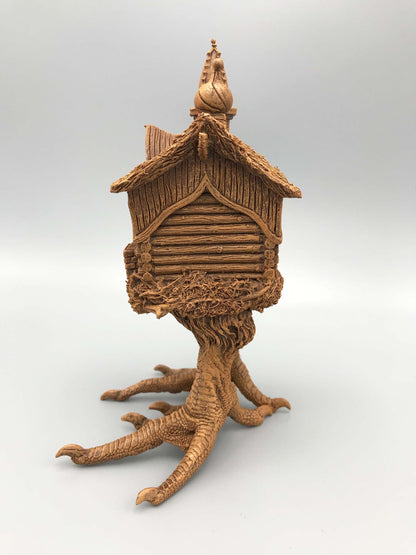 Baba Yaga Hut Statue, Hand Painted Resin Sculpture | Russian Folklore Figurine | Witch House Statue | Fantasy Art for Gothic Home Decor - -