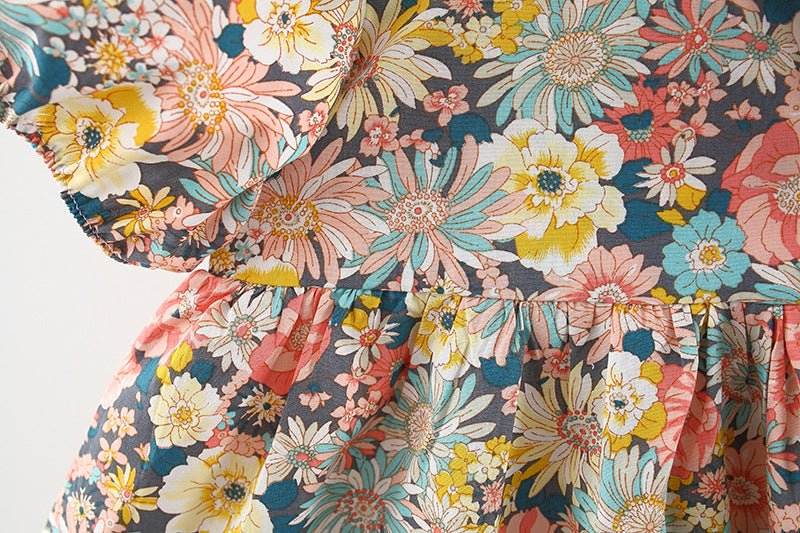 Summer Floral Princess Dress - - dress