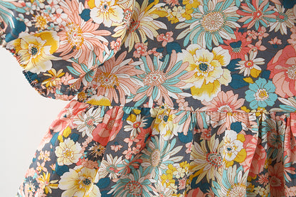 Summer Floral Princess Dress - - dress