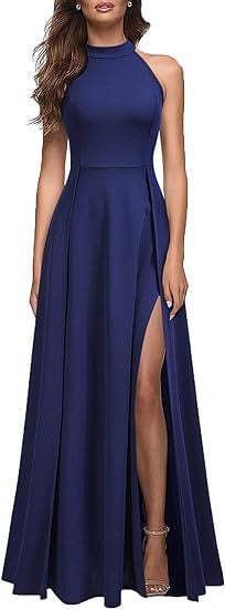 Chic Womens Halter Party Dress - - dress