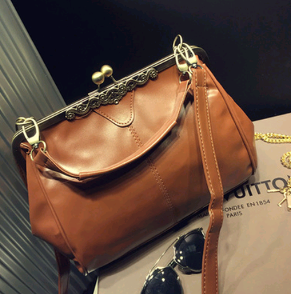 Vintage Spanish Messenger Bag - Handheld & Shoulder Style - Coffee - shoulder bag