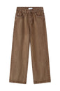 Wide Leg Jeans with Pockets - Taupe -
