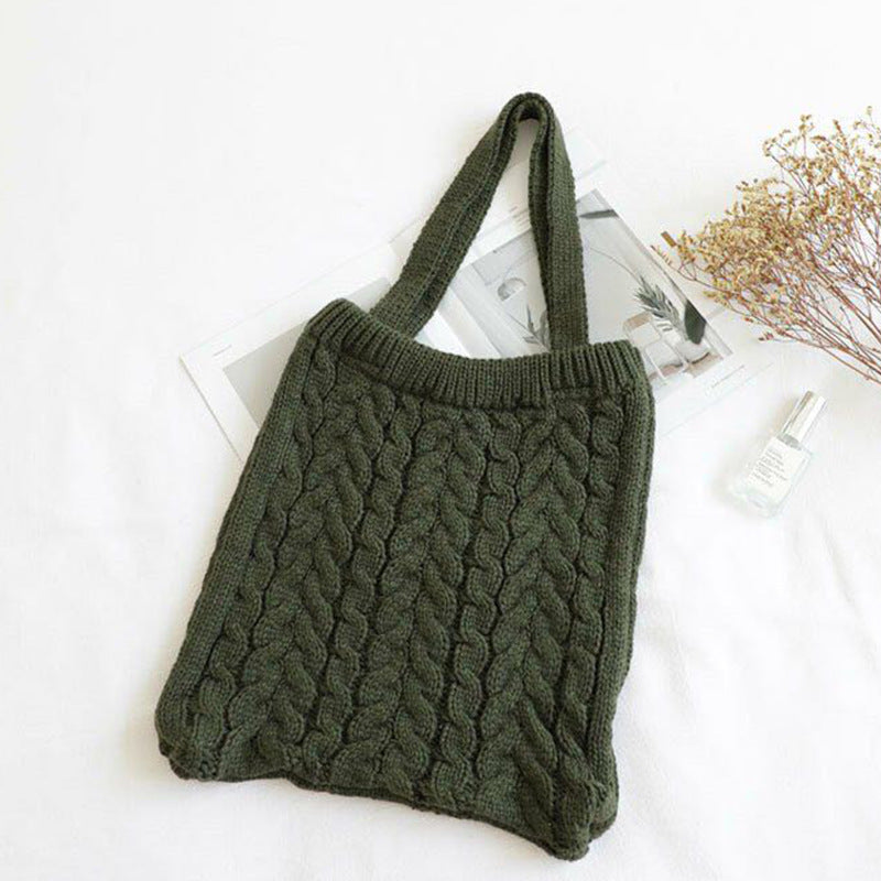 Casual Vintage Womens Shoulder Handbag - Green - handbag
