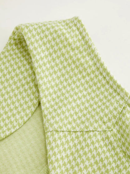 Gingham Button-Front A-Line Mini Dress - -