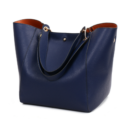 Vintage Womens Bucket Handbag Set - - handbag