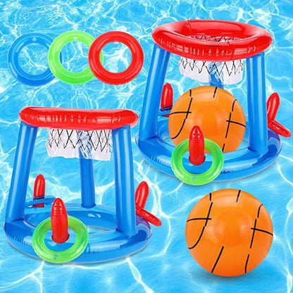 Inflatable Basketball Hoop for Pool Games Outdoors - - pool toy