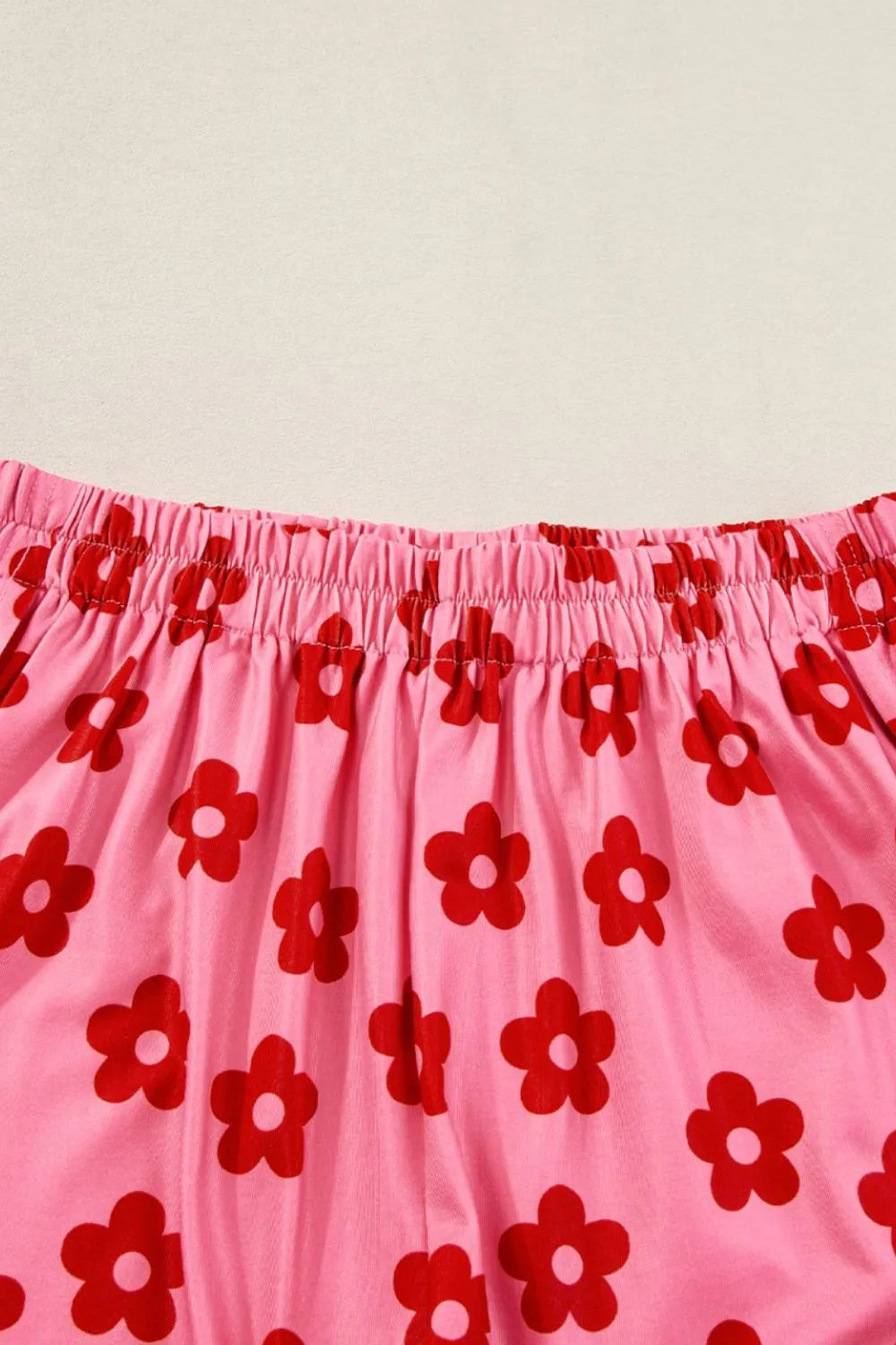 Floral Cropped Tee and Shorts Lounge Set- Shopimist- {{Product type}}