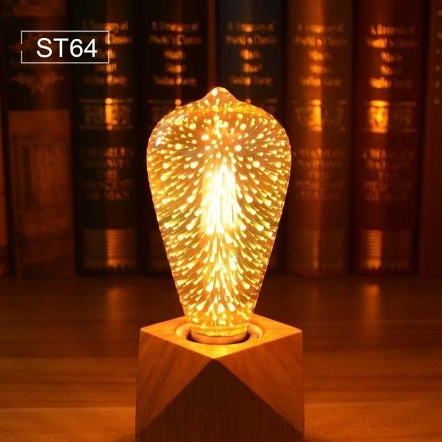 Edison Bulb Vintage Light Bulb Star Fireworks Lamp Holiday Night Light Novelty Christmas Tree Stained Glass Star Shine Decoration Use For Holiday Christmas - ST64 - ST50DE7394PQY