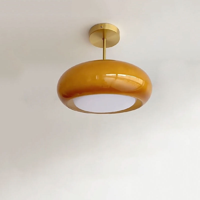 Nordic Brass Ceiling Light for Vintage Japanese Balcony - - light