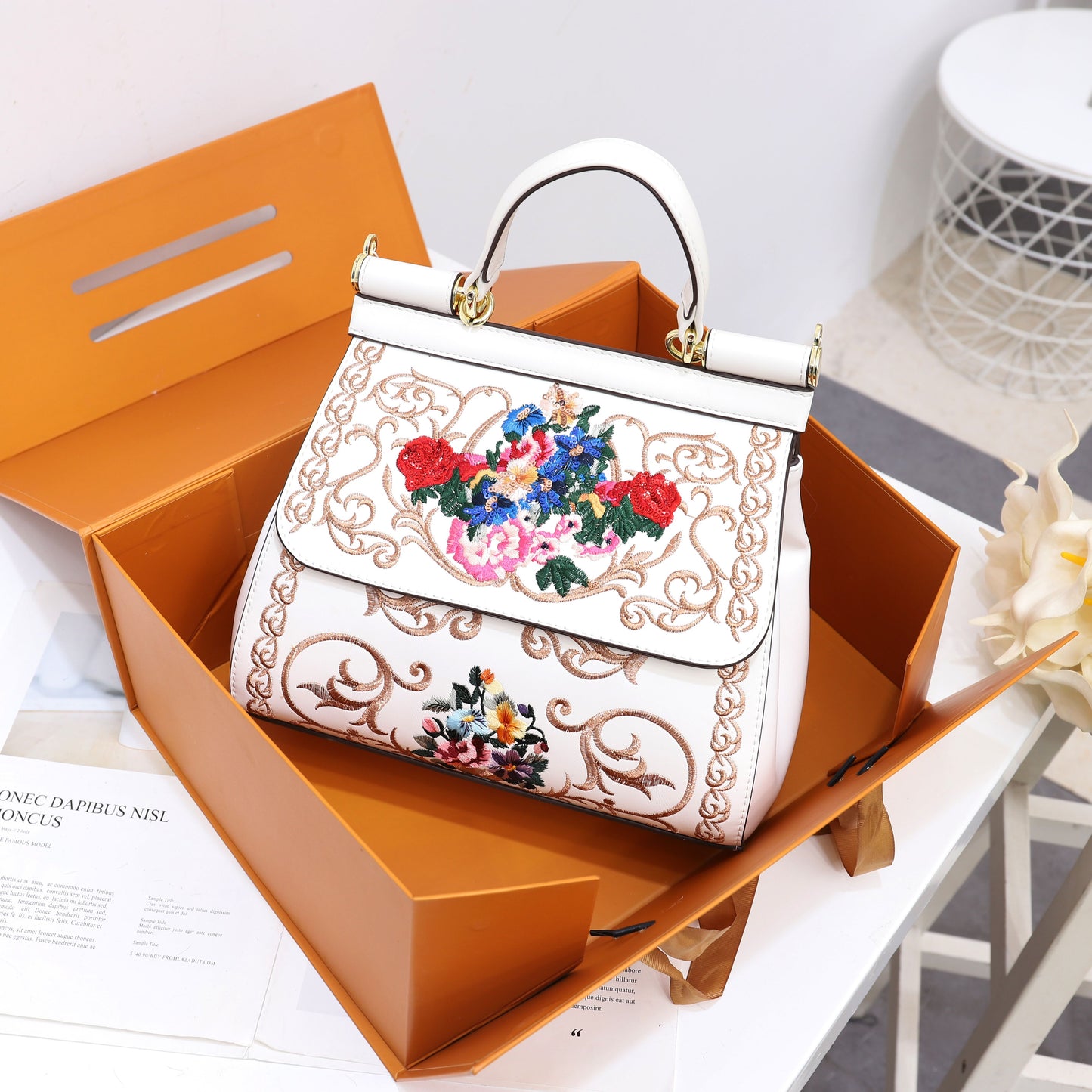 Daily Handbags for Women Embroidery Ladies Bags Female Bags