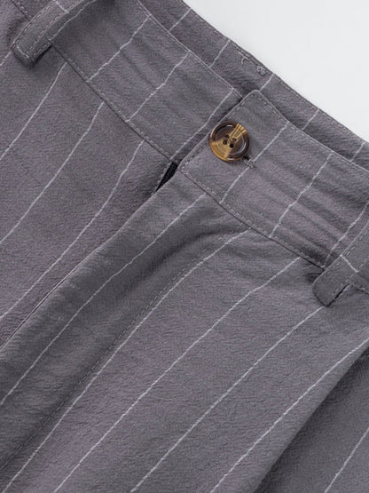 Men's Full Size Striped Wide Leg Pant Plus Size - -