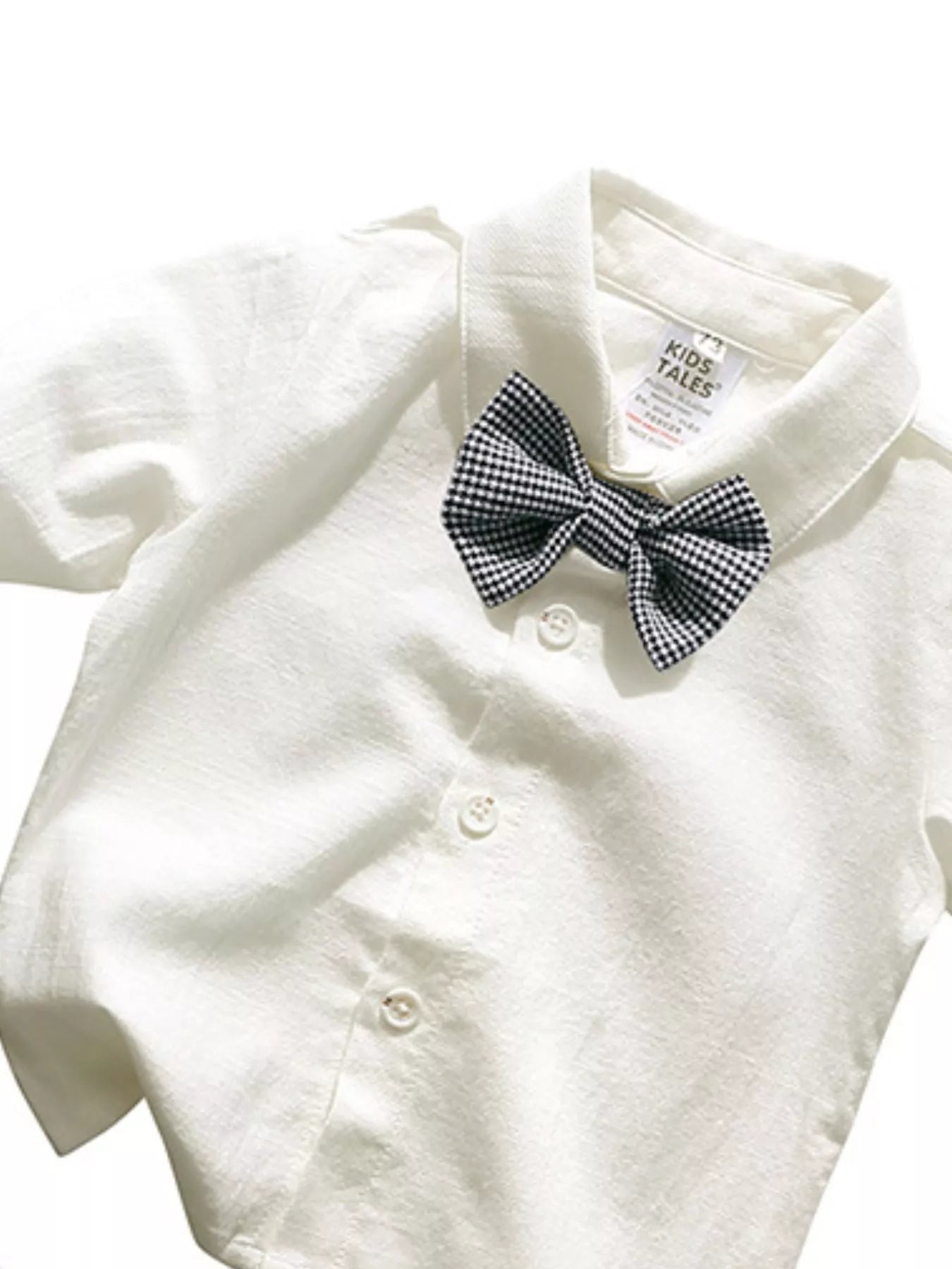 Children's Button Up Shirt and Overall Set - -