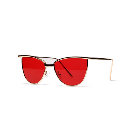 Metal Cat Eye Sunglasses 1802 with Transparent Frame - default - sunglasses