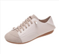 Womens Retro Round Toe Flat Shoes - Beige 38 - shoes
