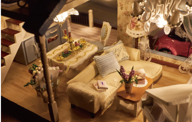 Provence Large Handmade Model House Kit - - dollhouse
