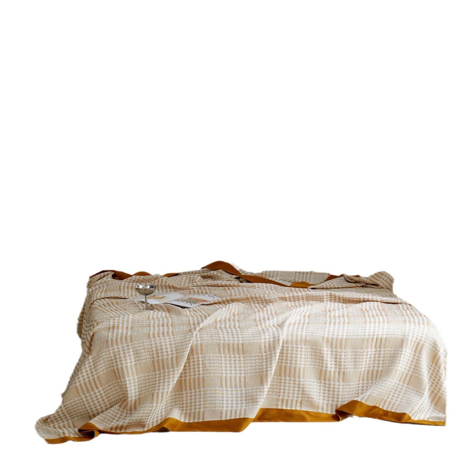 New Tassel Bamboo Fiber Towel Blanket with Jacquard Design - - blanket