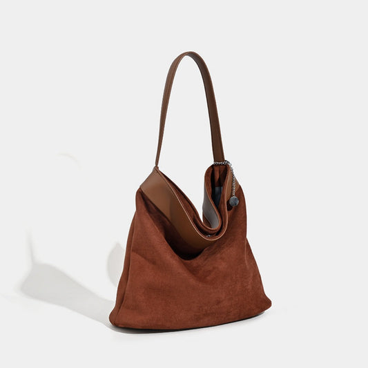 Design suede bucket bag, suede hobo bag for women, vintage minimalist tote hobo bag for women - -