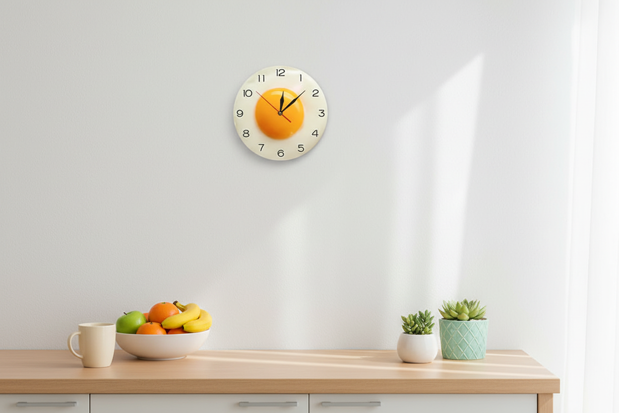 Decorative Silent Egg-Shaped Wall Clock - - wall clock